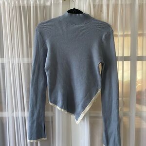 Baby Blue Asymmetrical Sweater